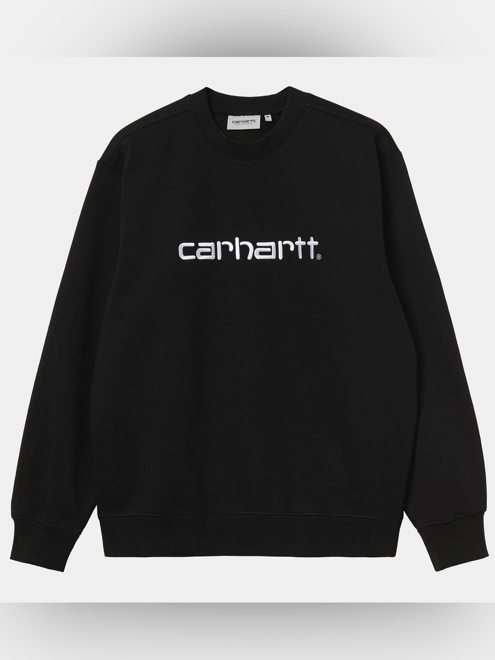 Carhartt WIP Crewneck Sweatshirt Black Large Embroidered Logo Gorp Streetwear
